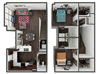 B3 Townhome Floor plan layout