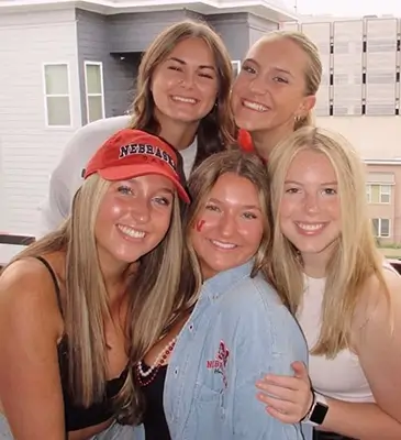 group of young women