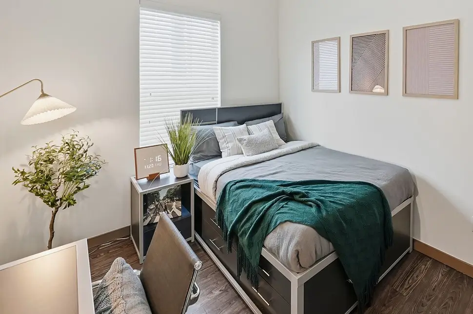 Furnished apartment bedroom