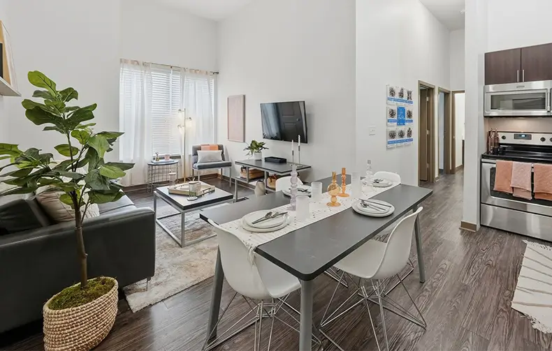 furnished living space